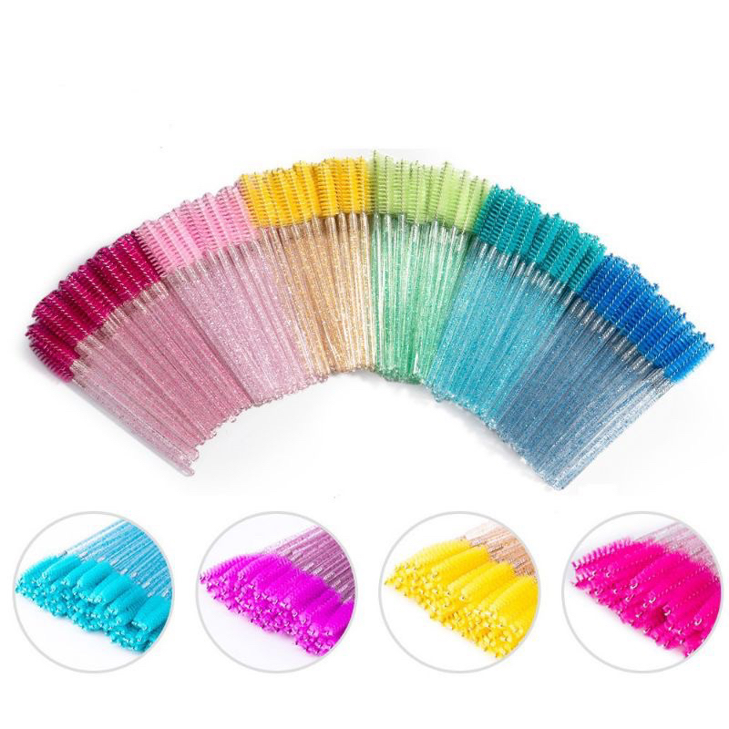 (50PCS) Mascara Wand Applicator / Mascara Wand Brush Sisir Mascara / Eyeliner Brush Mascara Wand Brush//m / Spoolie Brush/ Sisir Kuas Maskara Sikat Eyelash Bulu Mata Extention