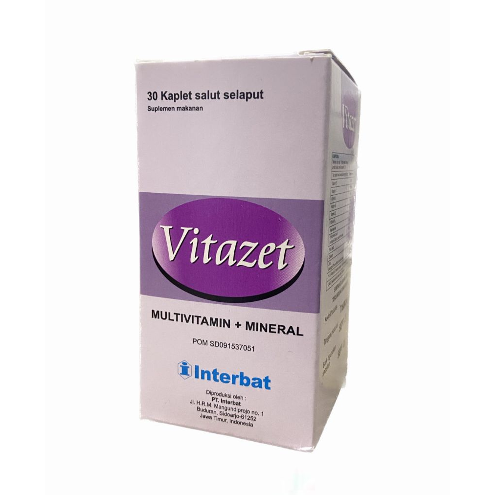 VITAZET 30 TABLET Pencegahan &amp; Pengobatan Kekurangan Multivitamin, Kalsium, &amp; Seng