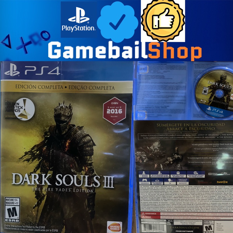 PS4 Game - Dark Souls 3 III Fire Fades GOTY Edition ( Reg All / English ) Kaset Game BD PS4 FISIK
