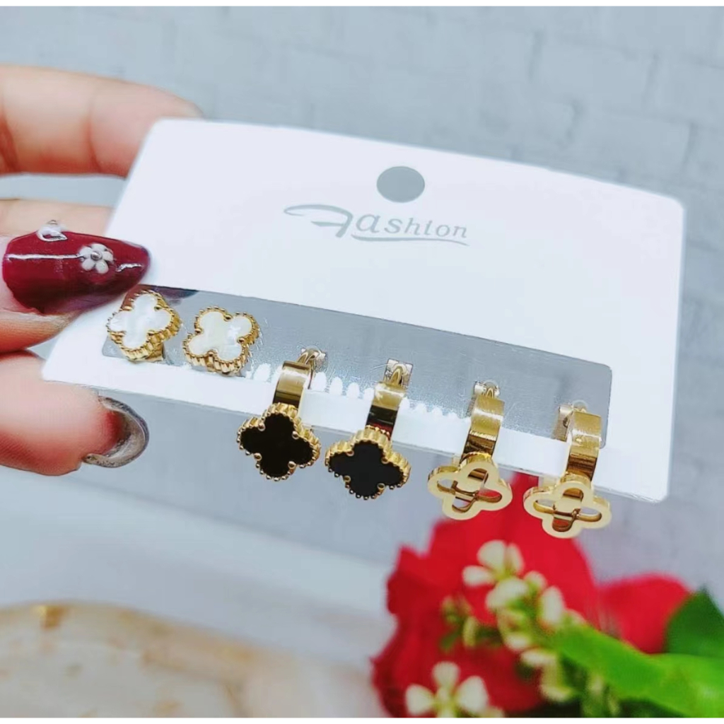 Anting Titanium Set3 Permata Perhiasan Fashion 0102  1572