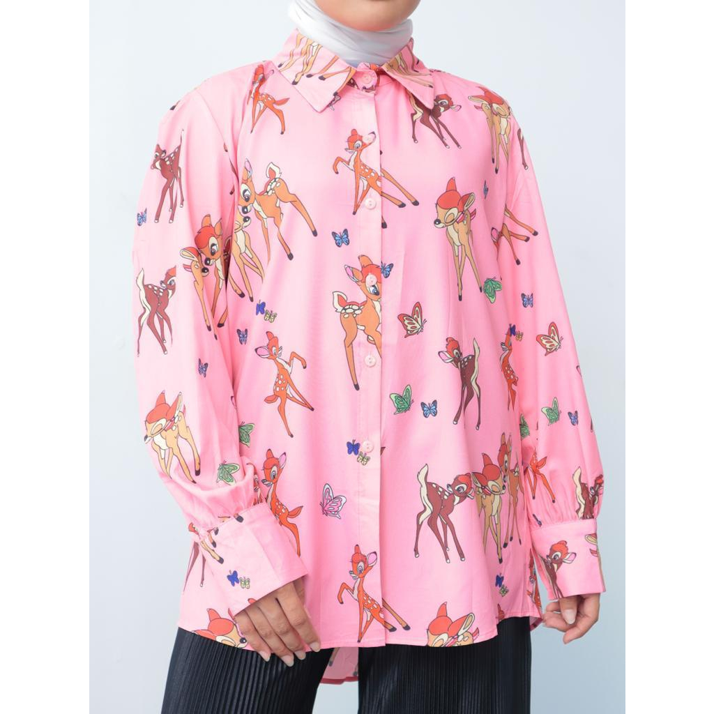 Kemeja Oversize Motif Deer - 2301.02.055