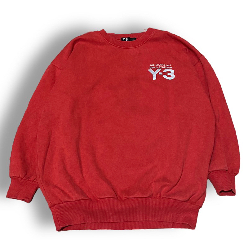 Y-3 Yohji Yamamoto x Adidas Crewneck Sablon Reflective | Thrift Shop Second Murah