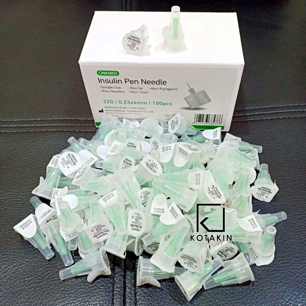 1BOX - Jarum Insulin / Pen Needle ONEMED Hijau / Ungu