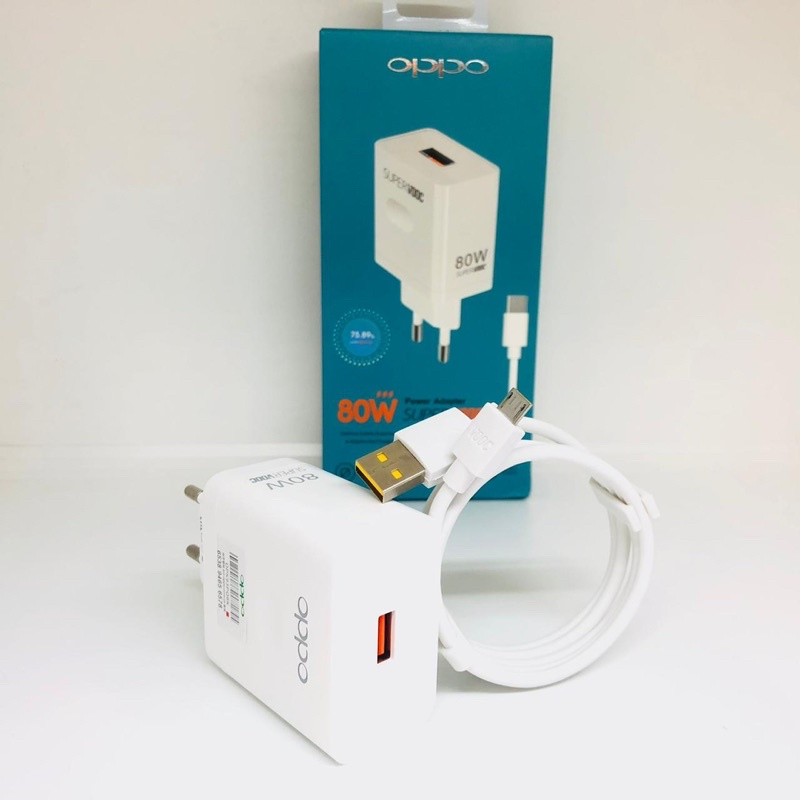 CHARGER OPPO RENO 8 5G A77S MICRO TYPE C CHARGING CASAN 80W TC SUPER VOOC 100% ORIGINAL