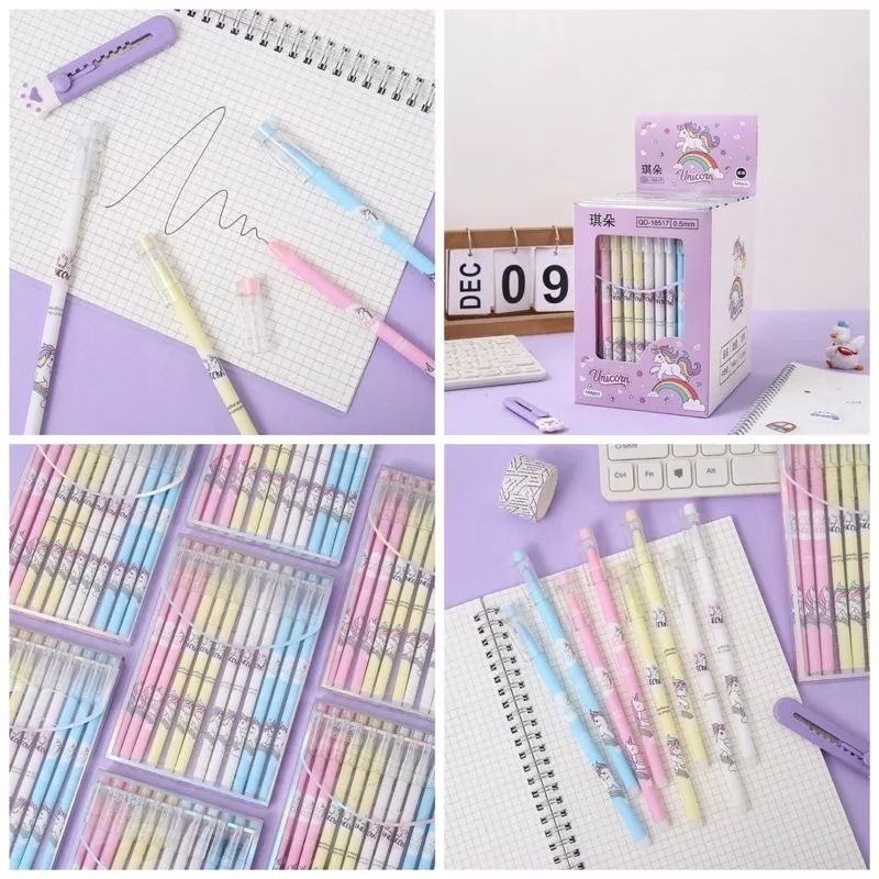 [LUSINAN] Pen Busa Hapus / Pen Gel Hapus / Erasable Pen / Pen hapus Lucu Fancy / Pulpen Penghapus