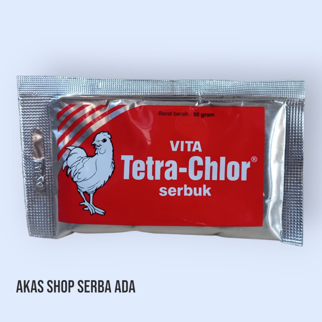 Vita TETRA CHLOR Serbuk 50 gram Medion Obat Snot CRD Korisa Ayam Unggas