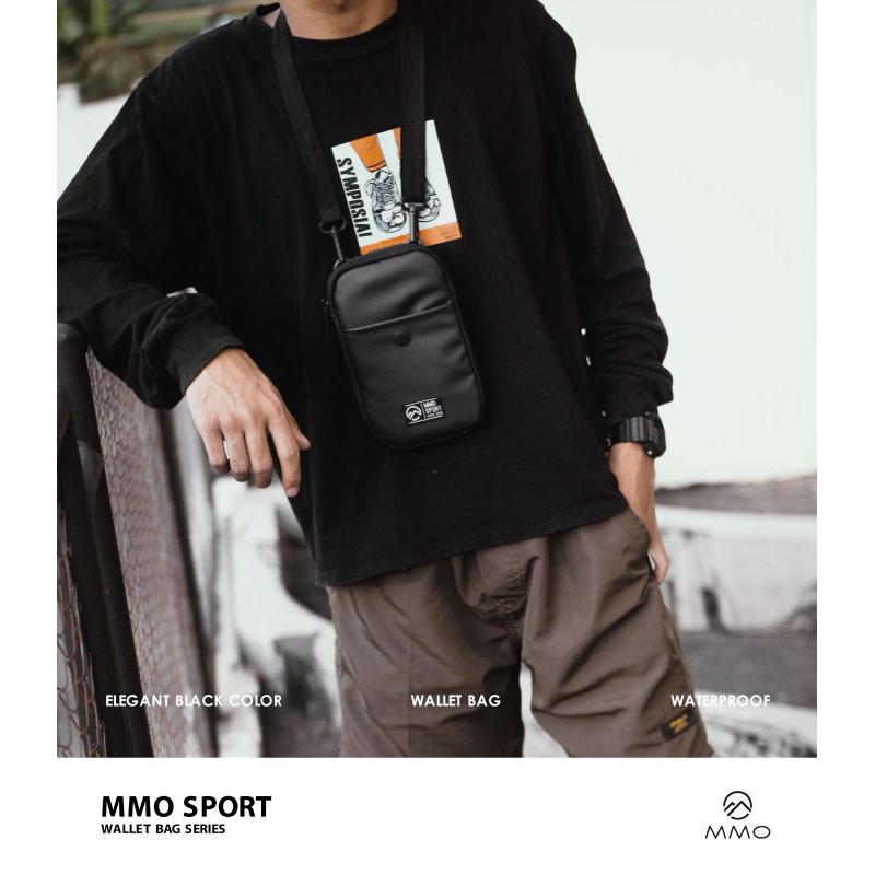 Mmosport Tas Selempang Pria Hanging Wallet Dompet Kartu model button up