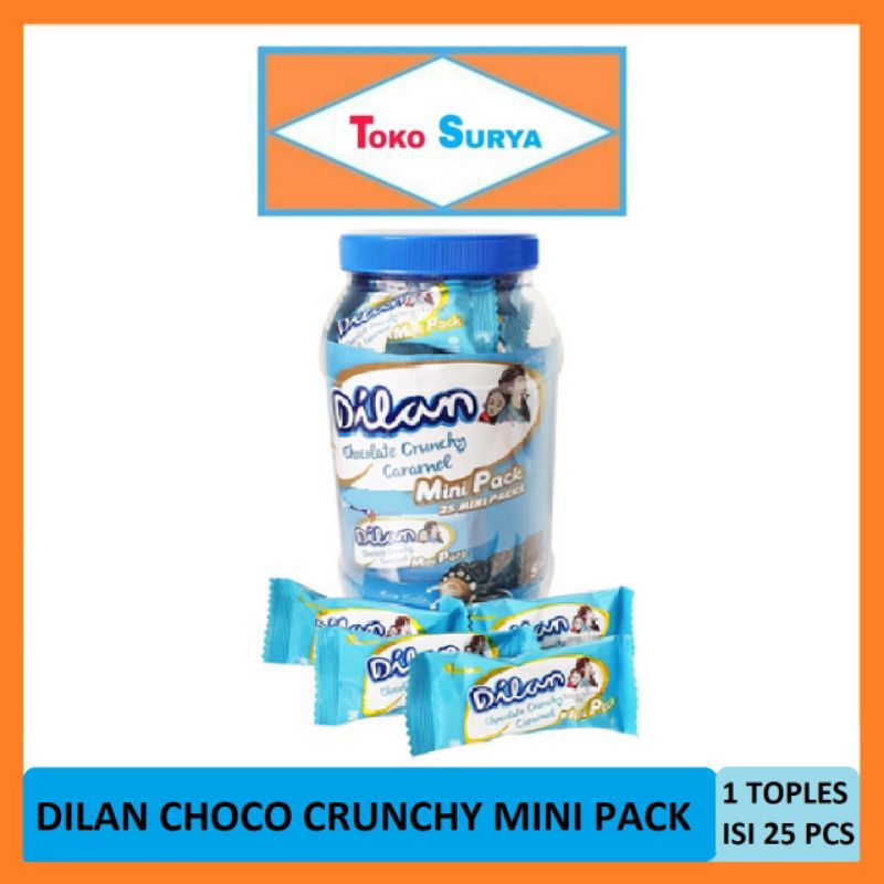 

Dilan Chocolate Crunchy Caramel Mini Pack 1 Toples Isi 25 Pcs x 9.5 Gr