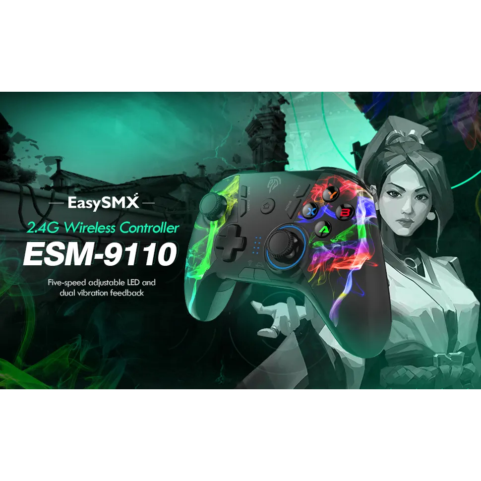 Gamepad Wireless Gaming Controller 2.4G Dualshock PC Android EasySMX 9110