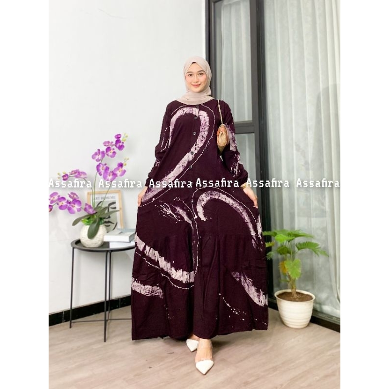 READY STOK GAMIS TWILL RAYON KANCING TERBARU 2022/DRESS MUSLIM/GAMIS RAYA/HOME DRESS