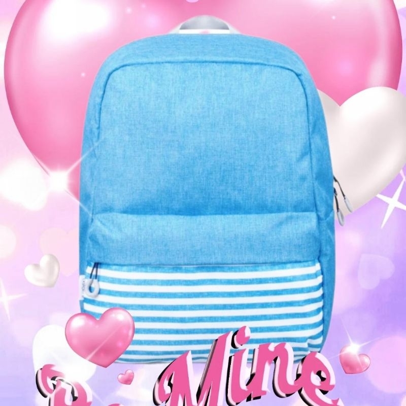 BAG0001-01 Export Delanoir Felica Back Pack Blue, tas ransel biru