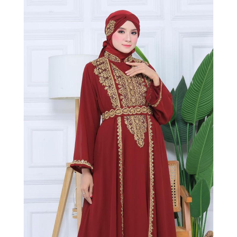 NEW PRODUK//HANASA SET FULL BORDIR PAYET PLUS INNER DAN TURBAN//BAHAN CERUTY BABYDOLL PREMIUM//SERAGAMAN KELUARGA//BAJU PESTA LAMARAN//BAJU WISUDA//BAJU KONDANGAN//BAJU LEBARAN//KAFTAN TERBARU//KAFTAN MODERN INDONESIA//KAFTAN ORIGINAL//BY PELANGI JAYA