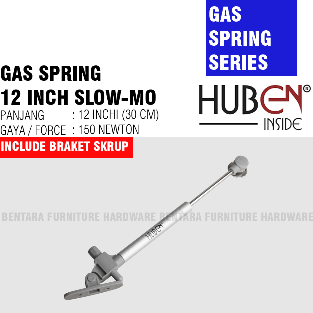 HUBEN GSM-150 12 INCHI 150 NEWTON GAS SPRING HIDROLIK SLOW-MOTION PINTU LEMARI KITCHEN KABINET