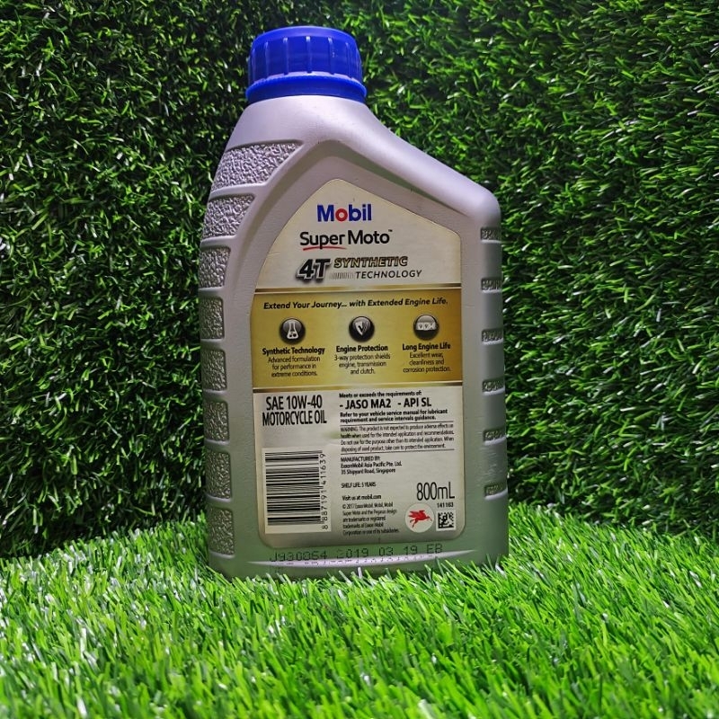 MOBIL SUPER MOTO 10W40 10W-40 4T SYNTHETIC TECHNOLOGY API SL/JASO MA 800ml