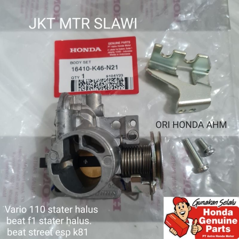 body set throttle body beat 110 esp, scoopy esp, beat street esp, beat eco, beat pop ori honda ahm dealer resmi hgp