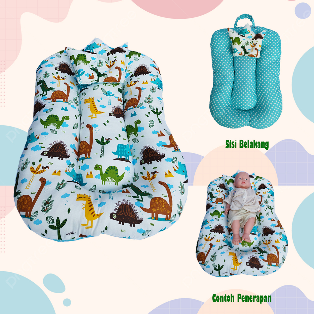 [FREE PACKING TAS SERUT] Sofa Bayi Jumbo Multifungsi Kasur baby Free Bantal Peyang / Kasur Bayi + FREE Bantal Peyang Bayi