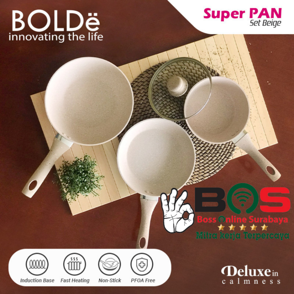 Super Pan Bolde Granite Panci Set Cookware Set Bolde Granite Keramik