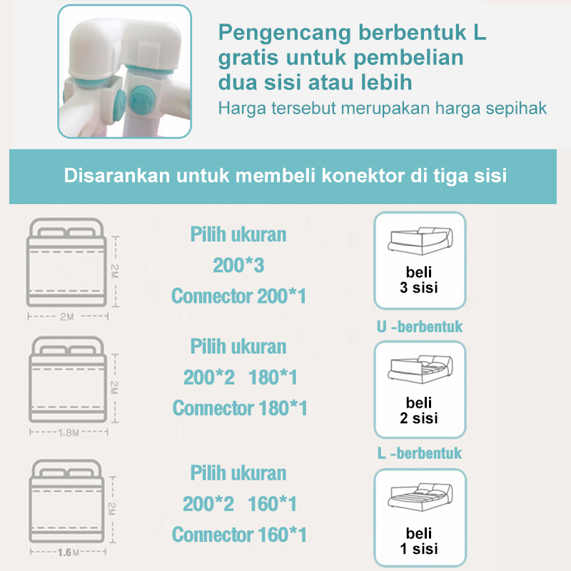 Bedrail pembatas kasur pagar bayi pagar kasur pengaman baby pagar pembatas tempat tidur bayi Baby Bedrail Bed Rail Pagar Pengaman Kasur Ranjang Bayi Pagar Tempat Tidur Untuk Anak Bed Safety pagar pembatas buaian penghalang pagar pembatas