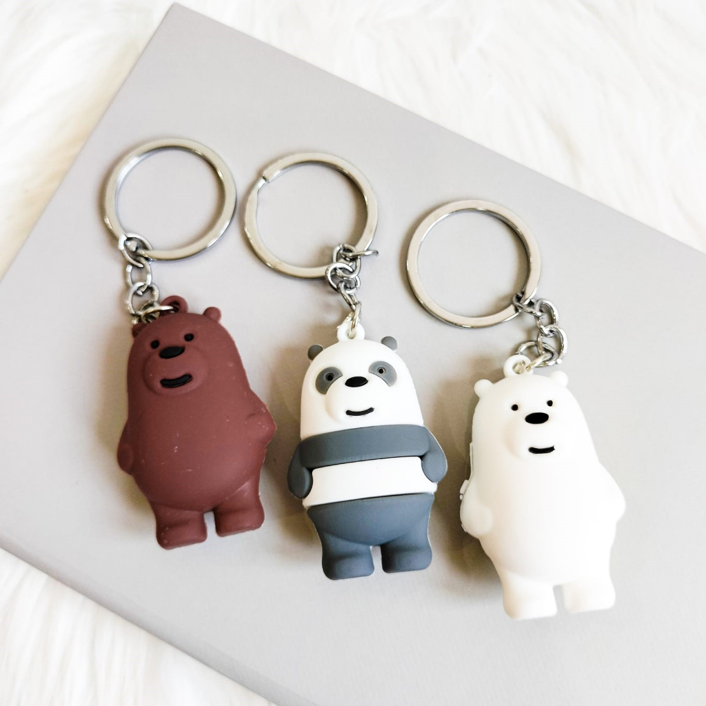 GANTUNGAN KUNCI WE BARE BEAR STANDARD UKURAN 5 CM TERMURAH KEYRING KEYCHAIN ALAT TULIS KANTOR