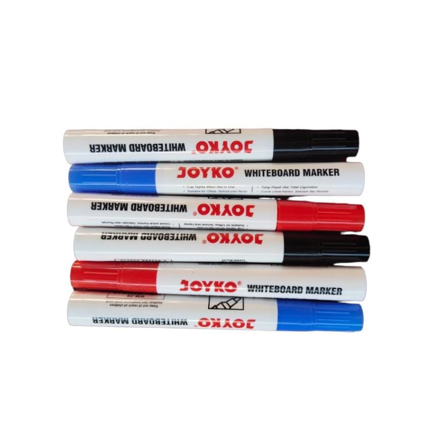 DHIO - Joyko Whiteboard Marker WM-28 WM-29 WM-30 Hitam Biru Merah / Spidol Papan Tulis Putih Bisa Hapus [PER PCS]
