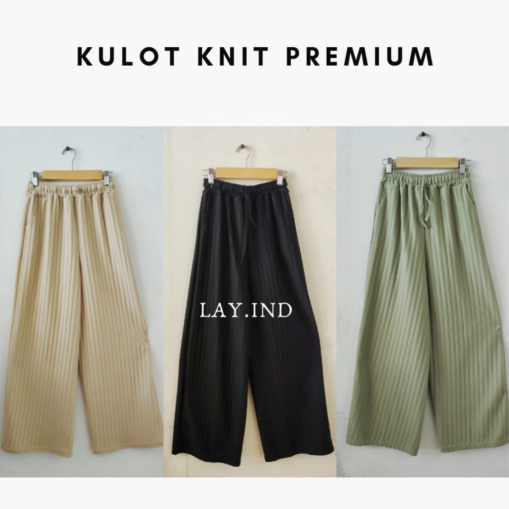 Kulot Knit Premium // Kulot Wanita Murah Bisa cod