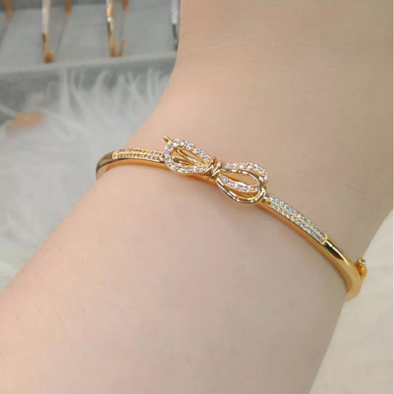 La Vienne - Aksesoris Perhiasan Gelang Bangle Titanium Wanita Anti Karat - Delta