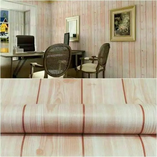 WALLPAPER DINDING MOTIF KAYU