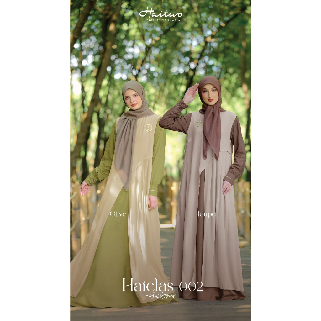 Haitwo HAICLAS 02 Material Rayon Twill Mix Diamond Gamis Kondangan Simple Kekinian bisa COD Terbaru Mewah