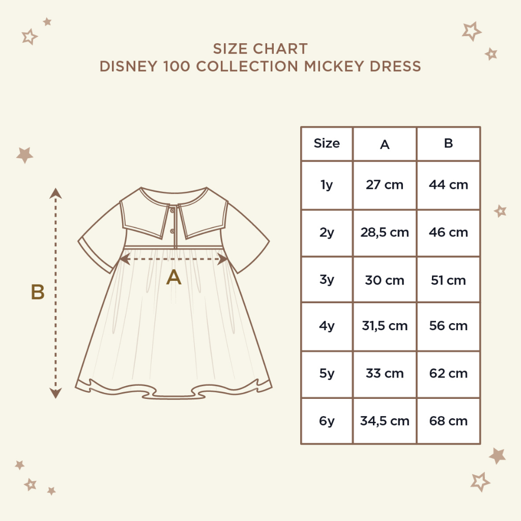 Kaos / Dress Anak Little palmerhaus Disney 100 Short / Polo / Dress / Printed Tee