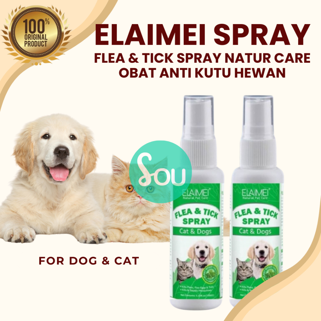 Obat Kutu Kucing Anjing Semprot Spray Ampuh Herbal Aman Terjilat