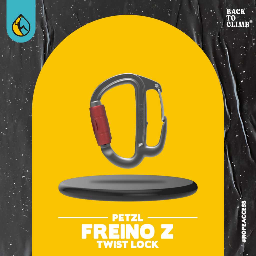 Petzl FREINO Z Twist Lock Carabiner Safety