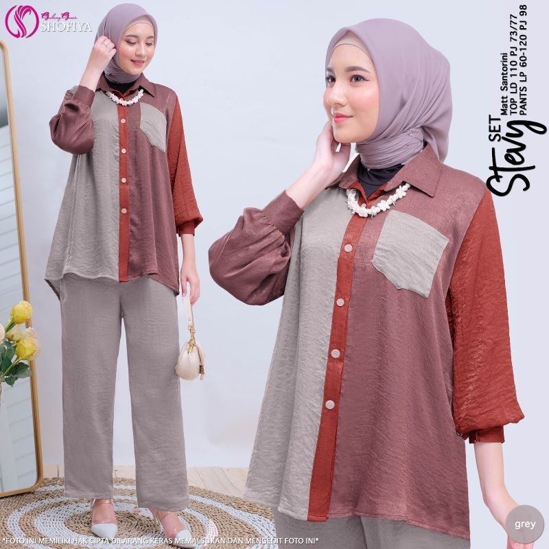 [BARU] YURIVA • NAMIRA • STEVY SET BY SHOFIYA / SETELAN WANITA MUSLIM TUNIK MIX CULOT JUMBO