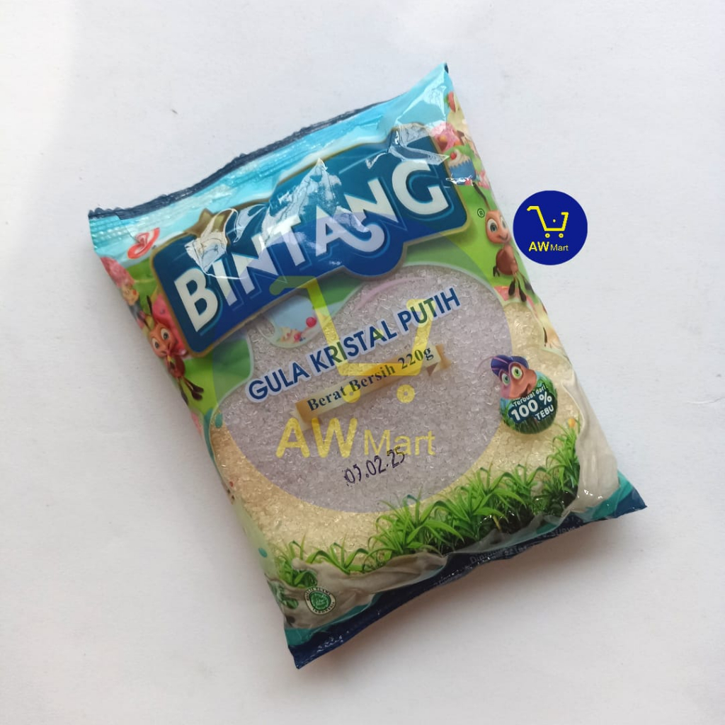 GULA BINTANG SERIBU 220 GRAM – GULA KRISTAL PUTIH SERIBU BINTANG 220 GRAM