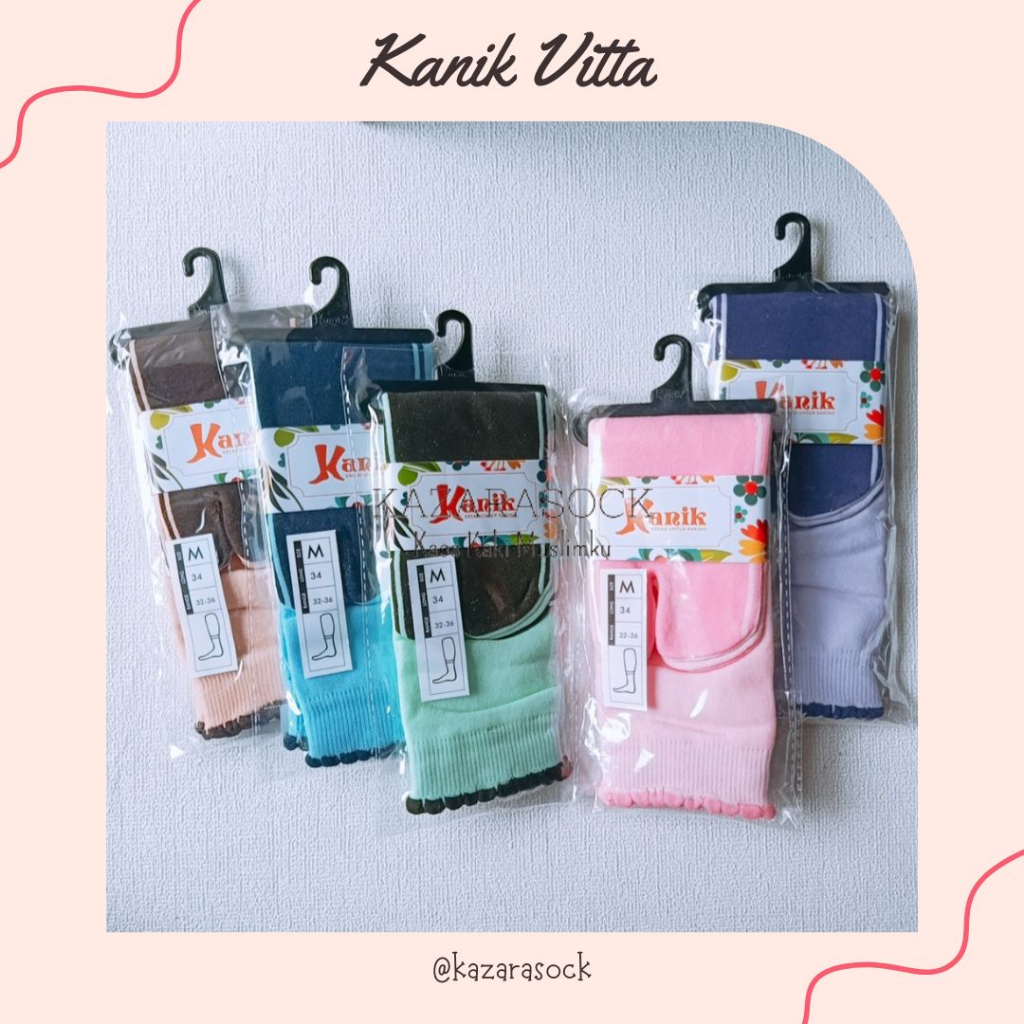 Kazarasock - Kaos Kaki Jempol Polos Kanik Vitta Telapak Hitam