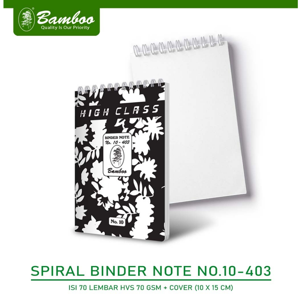 

Bamboo Binder Note No.10 - 403 Note Book Hitam [20 Pcs]