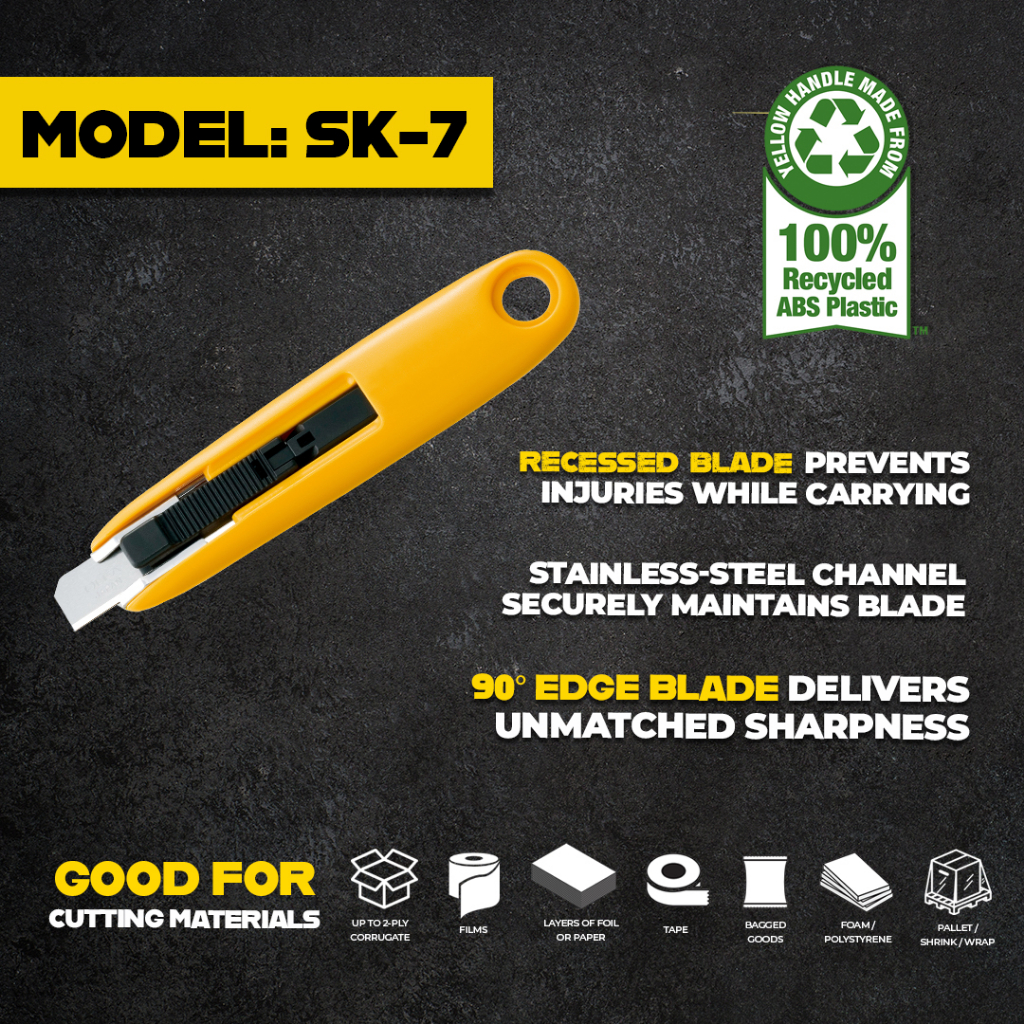 

OLFA Pisau Cutter SK-7 Self-Retracting Safety Knife