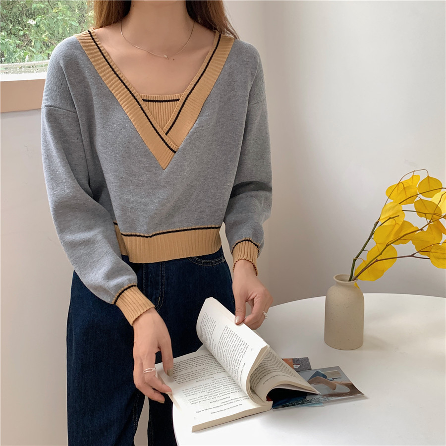 【 Bra Mall 】BJ-035 Sweater Rajut Wanita Korea Crop Import Premium | Knit Sweater Crop | Sweater Top Knit Import | Knite Sweater