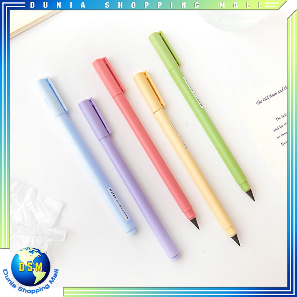 

DSM Pensil Eternal Tanpa Isi Warna Macaroon Pensil Abadi Tak Bisa Habis Graphite Pencil Like Pen Untuk Sketsa Lukis Art Tidak Perlu Diasah Warna-Warni Lucu Murah