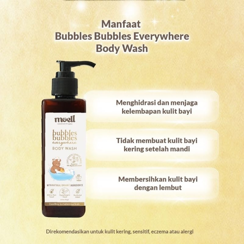 Moell Bubbles Bubbles Everywhere Body Wash-sabun mandi anak