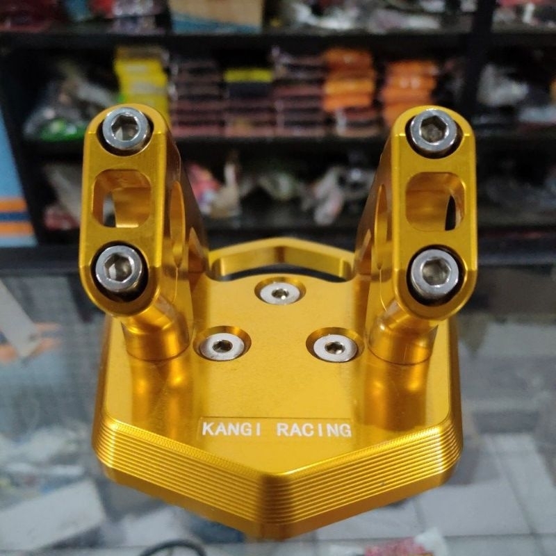 Dudukan Stang Variasi untuk Yamaha Nmax. sisa warna gold. full cnc