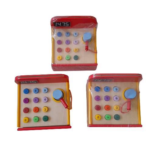 [Deffect] Wooden Cashier Machine Mainan Kasir Anak 206-21