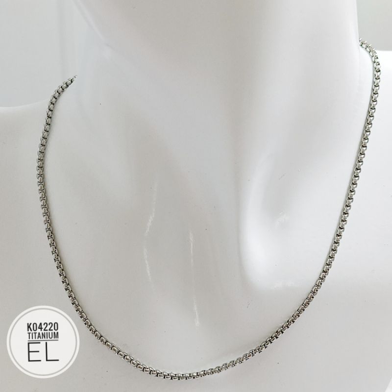 Kalung anak titanium 35 cm silver K04220