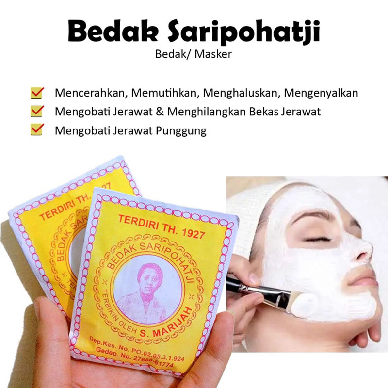 BEDAK SARIPOHATJI BEDAK DINGIN ANTI JERAWAT _ MASKER SARIPOHATJI