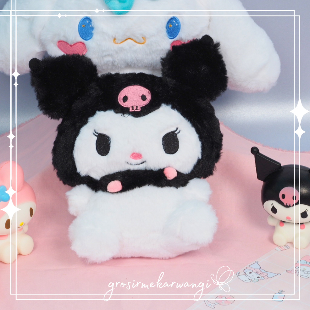 Boneka Sanrio Kuromi Cinnamoroll My Melody Stuffed Plush Mainan Boneka Mewah Besar Hadiah Anak