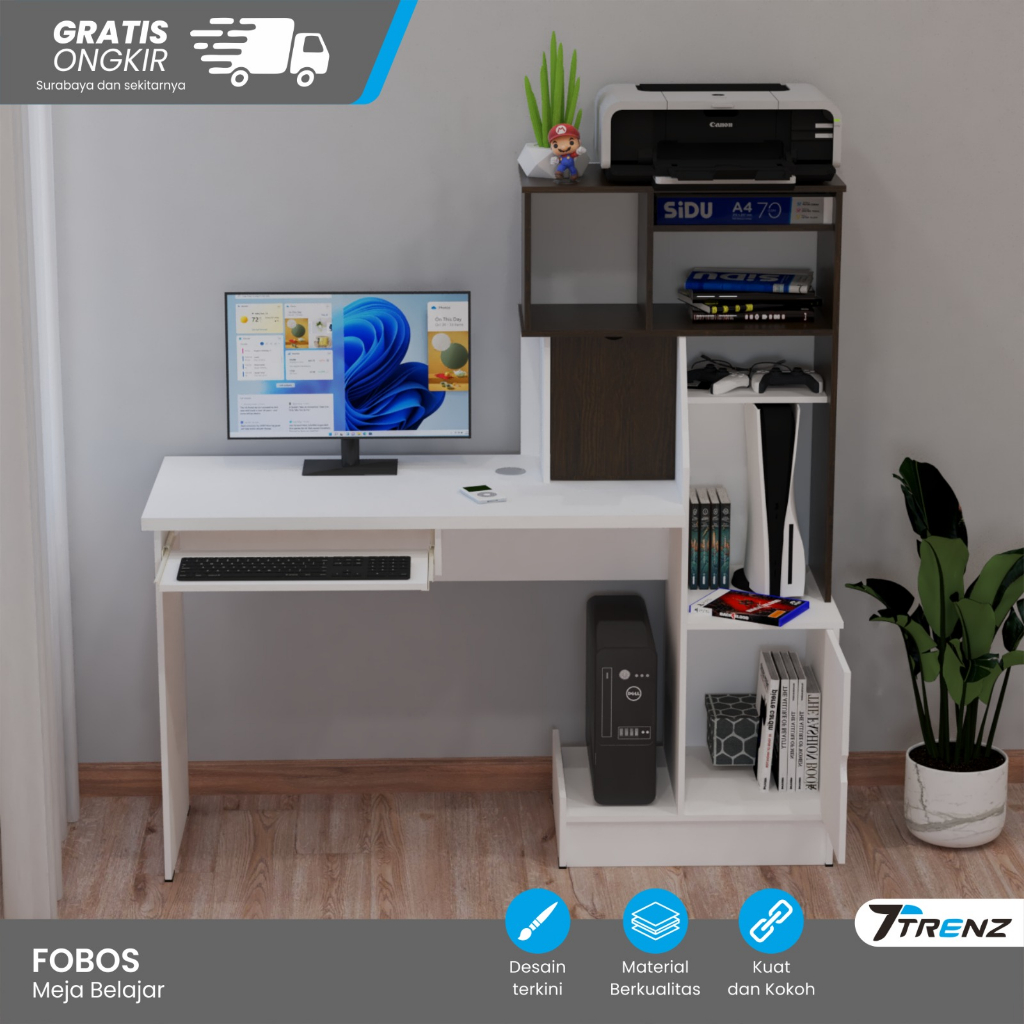 Trenz Furniture - Meja Belajar Murah Meja Kerja Minimalis Meja Komputer dan tempat Printer Termurah 