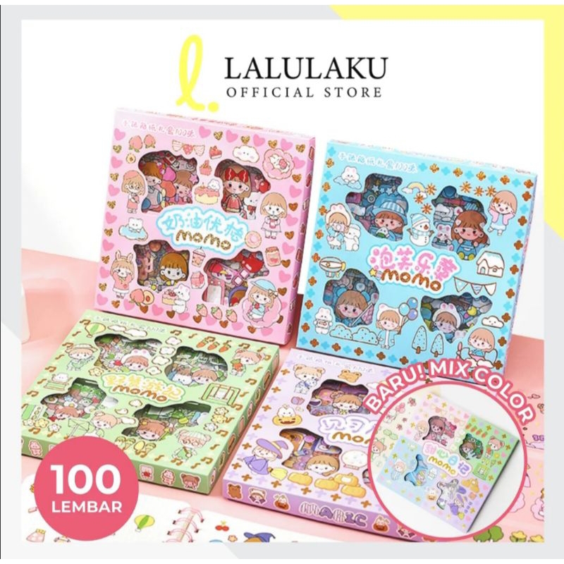 

stiker momo lalulaku kemasan isi 100pcs diy