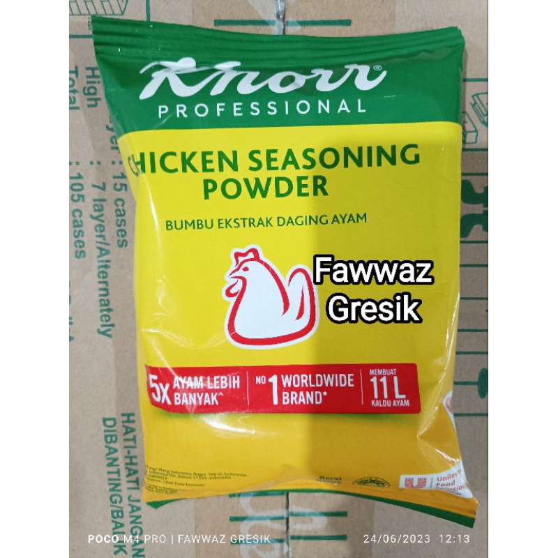 Knorr Chicken Seasoning Powder 200gr / Knorr Bumbu Bubuk Kaldu Ayam Halal BPOM 200 gram