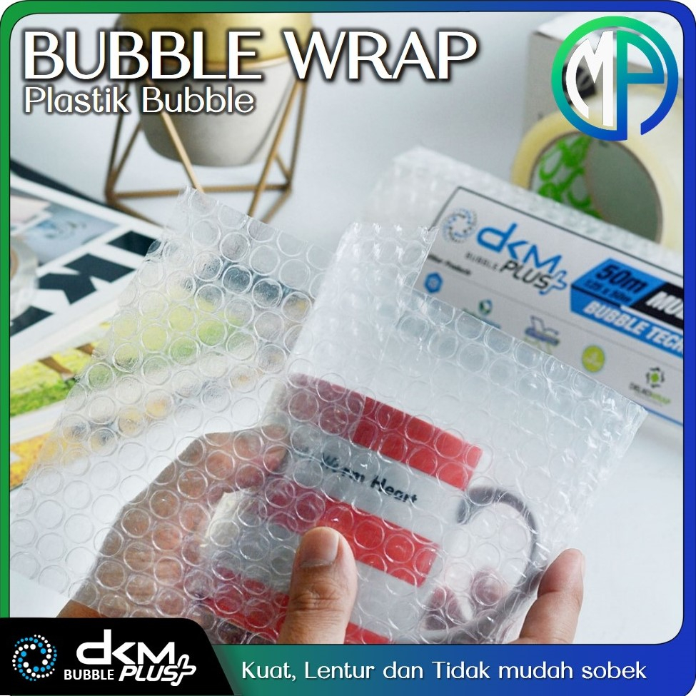 

IK6 Plastik Bubble Wrap DKM Potongan 30cm 40cm 60cm 80cm x Panjang 50meter Warna Putih Bening &