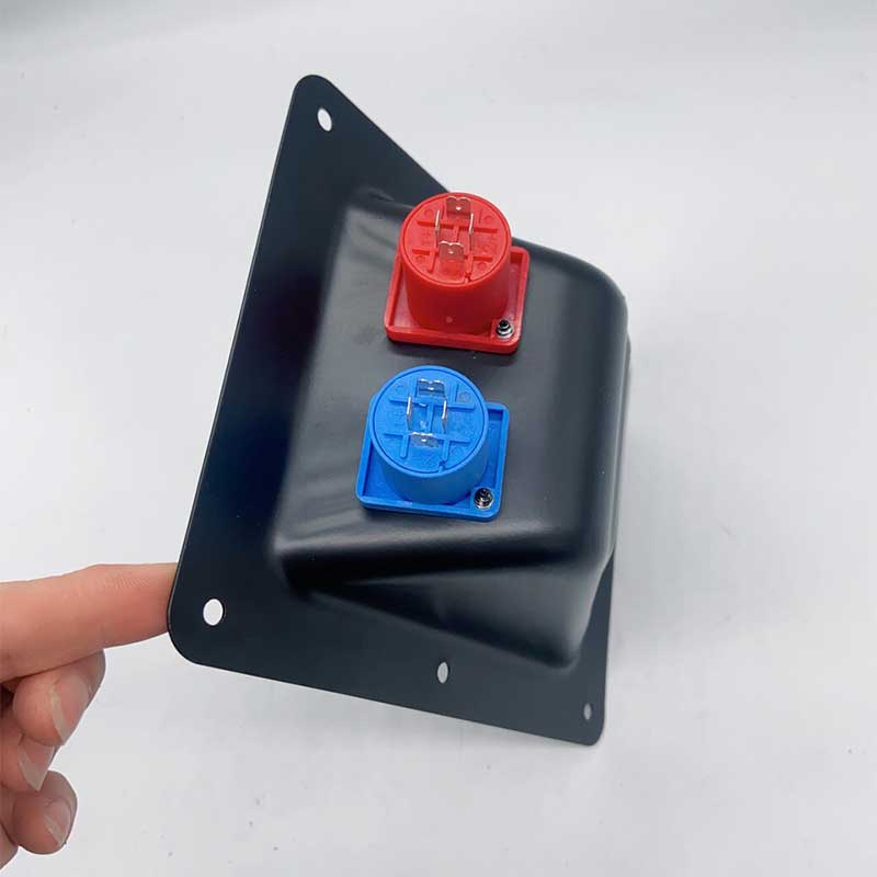 2pcs Plat Spikon Speaker Cekung Besi Besar+Panel Terminal Speakon