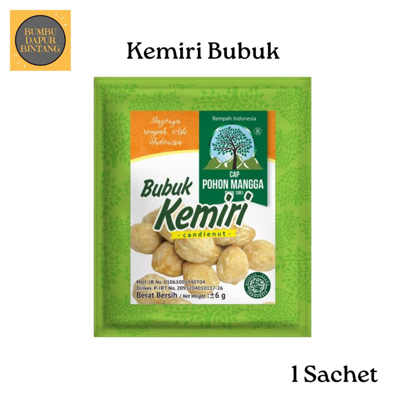 

Kemiri Bubuk 1 Sachet Cap Pohon Mangga 6 Gram Bumbudapurbintang